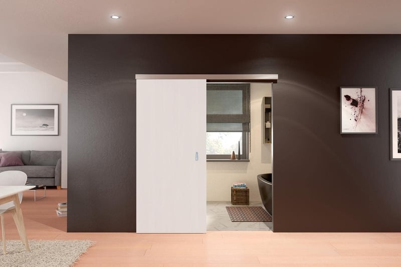 WINGBURG Fa Tolóajtó Lap Simplon Rendszerhez - Fehér Lakkozott (RAL9010) Beltéri Tolóajtó 935x2050 mm, 16 kg