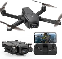 Toladrone 4K Kamerás Drón - Kefementes Motor, 5G WiFi, 40 km/h Sebesség, 30 Perc Repülési Idő, Felnőtteknek és Kezdőknek, Fekete 1