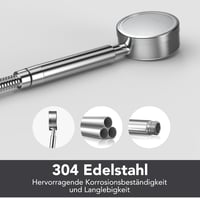 Olliwon Nagynyomású Zuhanyfej 304 Rozsdamentes Acélból - Víztakarékos Kézizuhany 310 Precíziós Fúvókával, Egyszerű Tisztítás és Telepítés 3