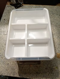 Cutie de depozitare din plastic Kerhouze 16L cu tavă detașabilă, pentru piese Lego, unelte, articole de artizanat — fără capac (stare: vezi a 2-a imagine) 2
