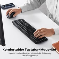 UGREEN Bluetooth billentyűzet-egér szett, vezeték nélküli, német kiosztás 2