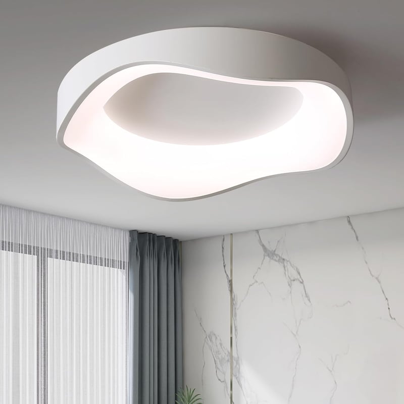 meibeileil Modern LED Mennyezeti Lámpa, 50 cm, Szabályozható Fényerő, 3000K-6500K, 5000 Lumen, Érintésvezérelt, Nappali, Hálószoba, Konyha
