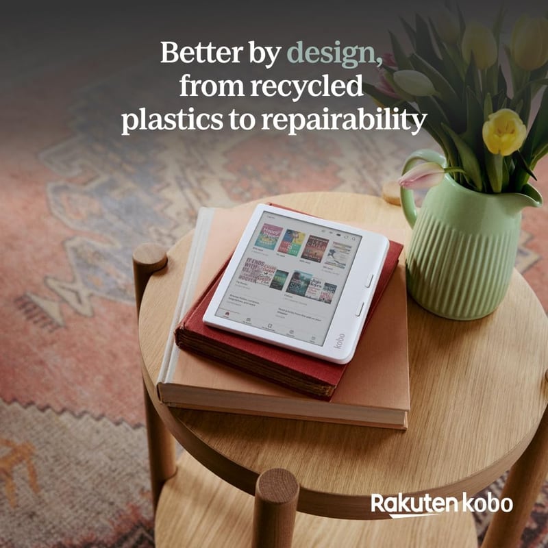 Kobo Libra Colour Fehér E-könyv Olvasó 7" Kijelzővel, 32GB Tárhely, Vízálló, Ergonomikus Kialakítás, Színes Képernyő