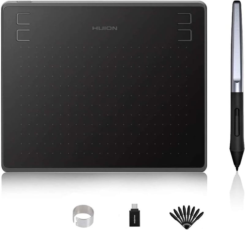 HUION HS64 rajztábla kezdőknek, 6,3x4 hüvelykes, akkumélkülös tollal
