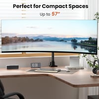 Putilsen Mount Monitortartó 24-57" Képernyőkhöz - Állítható Magasságú Asztali Monitorállvány, 27kg Teherbírás, VESA Kompatibilis, Fekete 2