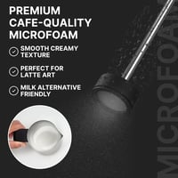 Subminimal NanoFoamer V2 Kézi Tejhabosító | Mikro-habosított Tej Barista Minőségű Kávéitalokhoz | Elemes Tejhabosító Cappuccino, Latte és Fo 2