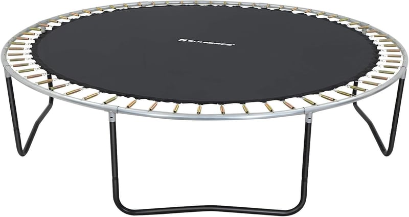 SONGMICS Trambulin Csere Ugrófelület 244 305 366 cm Fekete Mat