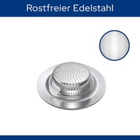 Rietlow Rozsdamentes Acél Lefolyószűrő Szett 2db - Univerzális Mosogatószűrő Polírozott Kivitelben - Hajfogó Zuhanyzóba - Könnyen Tisztíthat 4