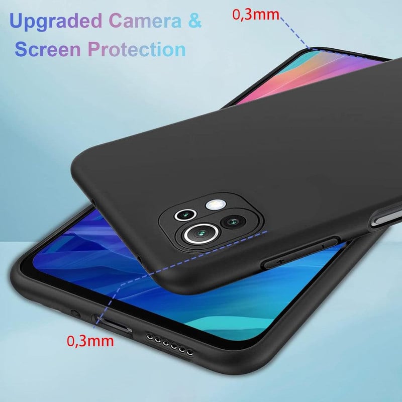 Xiaomi 11 Lite Fekete Csúszásmentes TPU Védőtok
