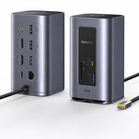 Baseus Nomos Air USB-C Dokkolóállomás 12 az 1-ben Windows — hibás, részben működik: kitört alsó rögzítőcsavarok (állapot: lásd a 2. képet) 1
