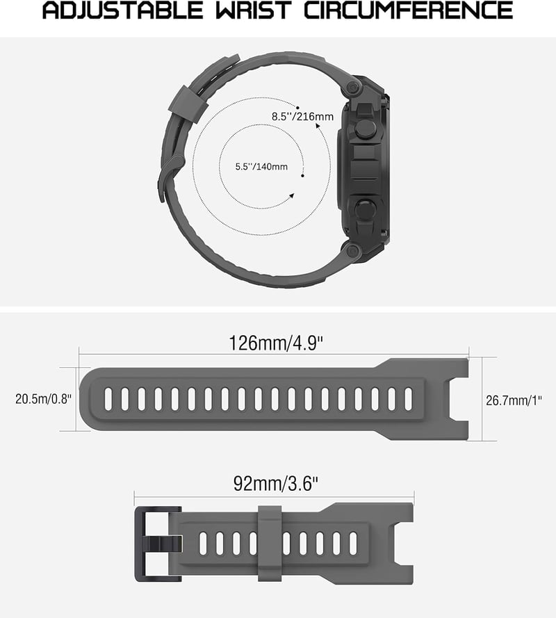 MoKo Szilikon Szíj Amazfit T-Rex/T-Rex Pro Okosórához - Puha Sportpánt Csavarhúzókkal, Cserélhető Óraszíj