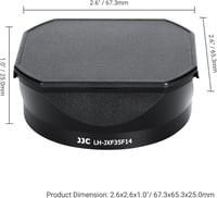 FUJIFILM XF 35mm f/1.4 R objektívhez JJC négyzetes fém napellenző 52mm-es szűrővel 9