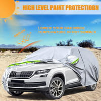 Skoda Kodiaq autótakaró ponyva - vízálló, légáteresztő, ezüst, 2016-2023 modellekhez 3