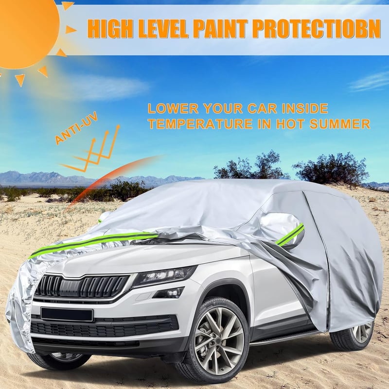 Skoda Kodiaq autótakaró ponyva - vízálló, légáteresztő, ezüst, 2016-2023 modellekhez