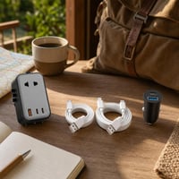 Putni set za brzo punjenje: adapter + 30W auto punjač + 2x USB-C kabel 1