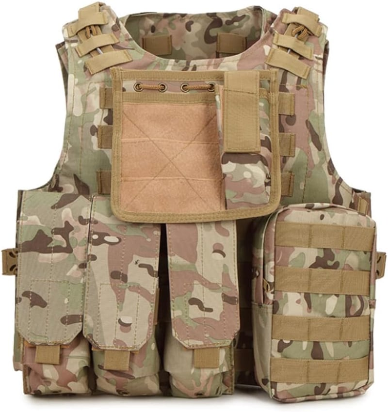 QMFIVE MOLLE RRV Taktikai Mellény Pouchokkal Airsoft Vadászat Kiképzéshez