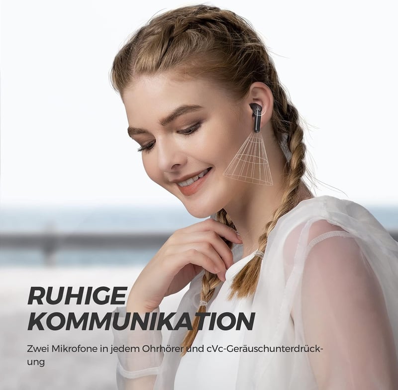SoundPEATS TrueAir2 Fehér Vezeték Nélküli Fülhallgató 4 Mikrofonnal, 25 Órás Üzemidővel