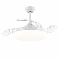 AUTODAY összecsukható mennyezeti ventilátor LED világítással, DC motor, 108 cm, 36W — hiányzó csavarkészlet (állapot: lásd a 2. képet) 1