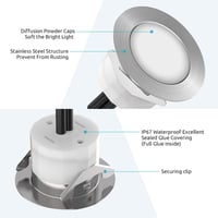 Tuya Smart 10db RGB+Meleg LED Süllyesztett Kültéri Lámpa Szett, IP67 Vízálló 3