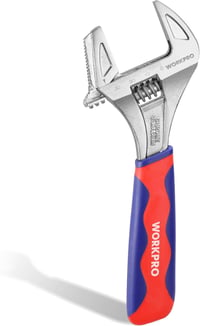 WORKPRO 2 az 1-ben Állítható Villáskulcs és Csőfogó - 42 mm-ig Nyitható, Króm-Vanádium Acél, Csúszásmentes Markolattal, 20 cm 1