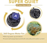 hygger Mini Akvárium Hullámkeltő Szivattyú, 6000 L/H, LED Szabályzóval, DC Mágneses Keringető, Édesvízi és Tengeri Akváriumokhoz, 18-110L Mé 3