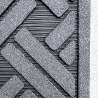 Ultralux Gumi Lábtörlő 75x45cm - Kültéri-Beltéri Csúszásmentes Szennyfogó Szőnyeg Fekete-Ezüst Mintával, Vízálló, Strapabíró, Könnyen Tisztí 8