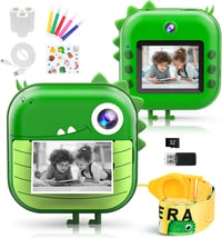 Kizeefun gyerek fényképezőgép dinoszaurusz mintával, HD minőség, ajándék szett 1