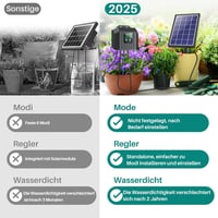 Biling Napelemes Automata Öntözőrendszer 15m Tömlővel, Időzítővel - Növényápolás Nyaralás Alatt, Kert, Erkély, Üvegház Öntözésére, 3.5W 2