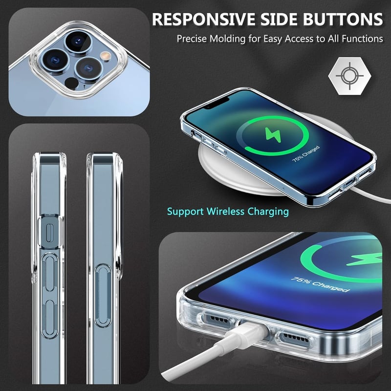 Apple iPhone 13 Pro Max Átlátszó Szilikon Tok Beépített Képernyővédővel