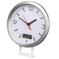Bresser MyTime Fürdőszobai Falióra Hőmérővel és Páratartalom-mérővel, Fehér, 17 cm — 2 db tapadókorong hiányzik (állapot: lásd a 2. képet) 1