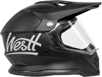 Westt Cross Motocross Bukósisak - Férfi és Női Motorosoknak, Levehető Párnázattal, Ködmentes Plexivel, ECE-DOT Tanúsítvánnyal, Fekete, XL (6 2