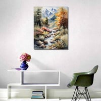 TISHIRON Számfestő Készlet Felnőtteknek - Erdei Tájkép Akril Festőkészlet 40x50 cm Vásznon, Keret Nélkül 2