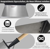 Wenosda Multifunkciós Kerti Ásó LAPSÓ 24 cm - Acél Gyomláló Lapát, Spatula és Tisztító Eszköz Kertészkedéshez 5