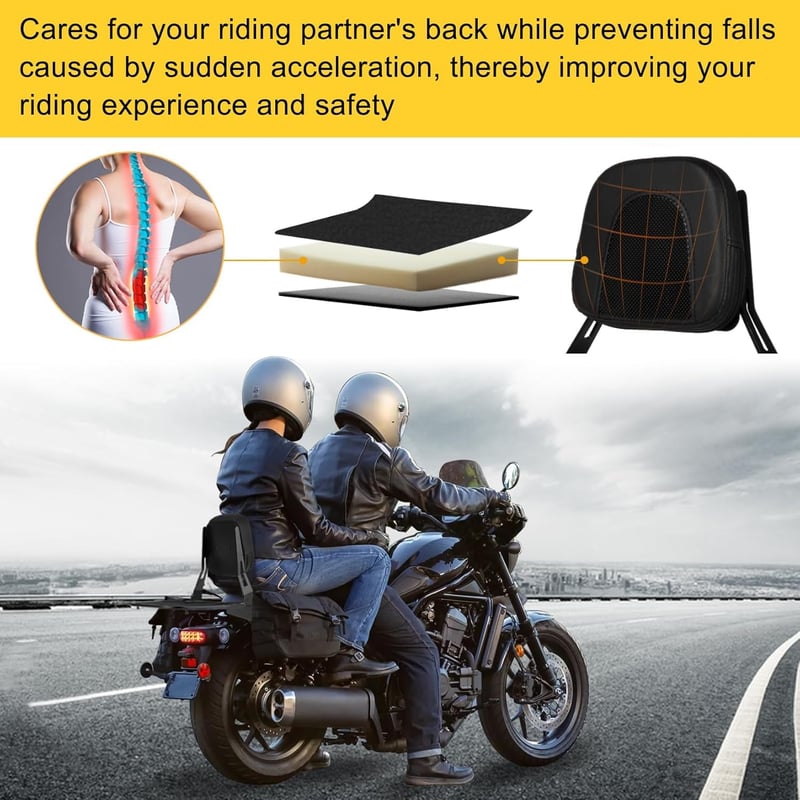 PSLER Honda Rebel CMX1100 Háttámla Üléspárna Csomagtartóval - Motoros Sissy Bar Hátsó Utasnak, Fekete Acél Váz, 2021-2024 Modellekhez