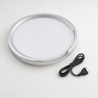 Lampă de plafon cu LED WARMELLE 48W 6500LM 38 cm Argintiu 3 — defectă, funcționează parțial: margine abajur ruptă (stare: vezi a 2-a fotografie) 1