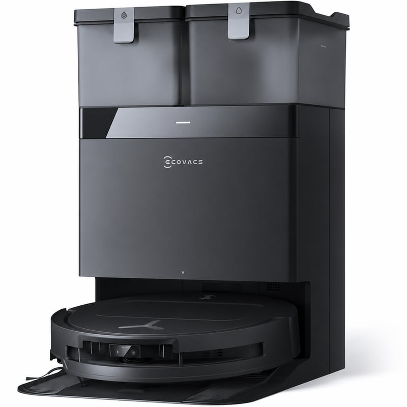 Robot aspirator și mop ECOVACS T50 Omni Gen2, putere de aspirare 21000Pa, extensibil — fără plastic rupt în partea de sus (stare: vezi a doua imagine)