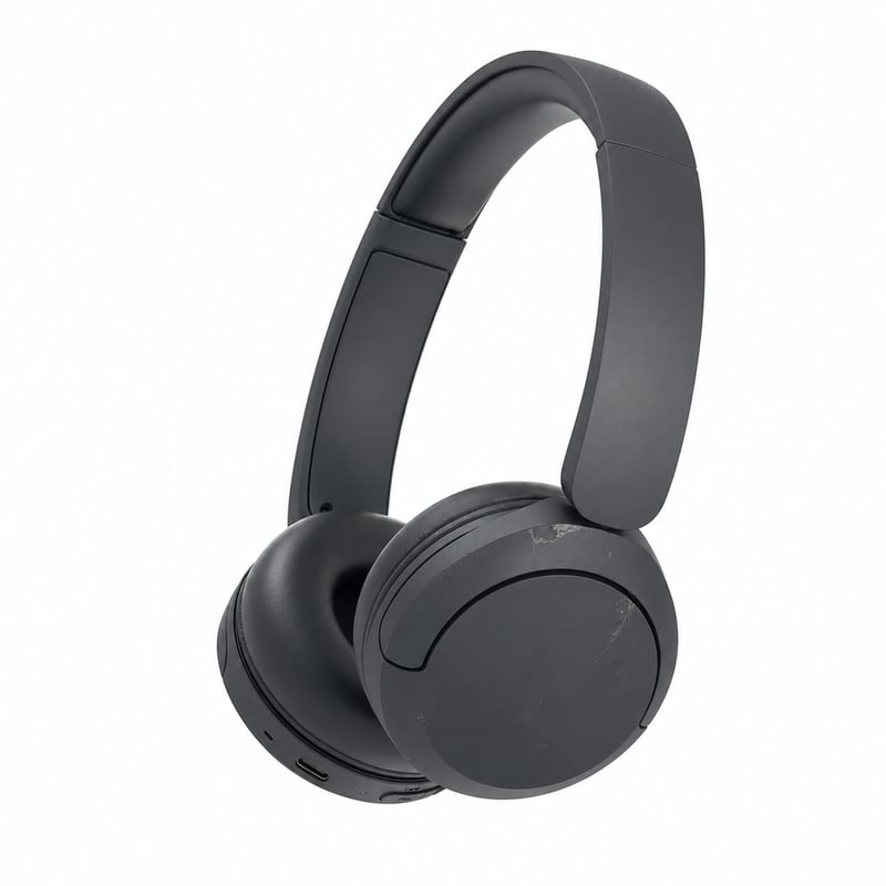 Sony WH-CH520 Bluetooth on-ear fejhallgató - fekete — töltőkábel nélkül, jobb oldal sérült (állapot: lásd a 2. képet)