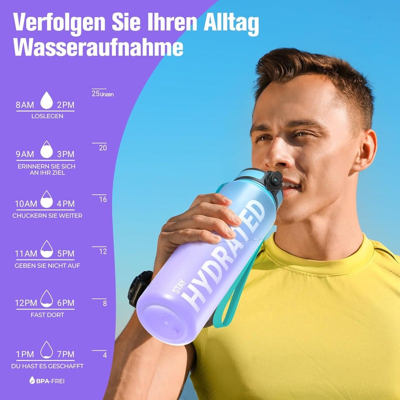 Sahara Sailor BPA-mentes 750ml-es sportkulacs - Szivárgásmentes, kerékpározáshoz, kempingezéshez