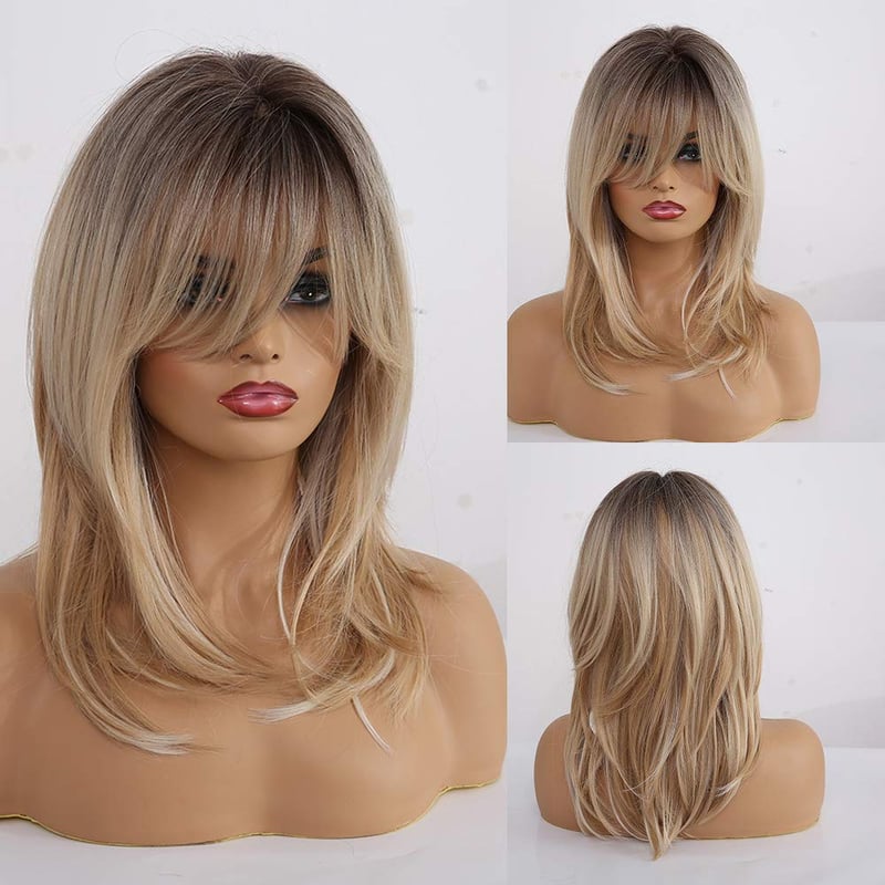 Haircube Hosszú Szőke Hullámos Paróka - Vállig Érő Műhaj Női Viselet