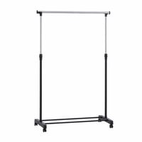 Amazon Basics Görgős Ruhásszekrény Állvány Kerekekkel, Króm, 91,5-145 x 42 x 134-161 cm — hiányzó sarokelemek (állapot: lásd a 2. képet) 1