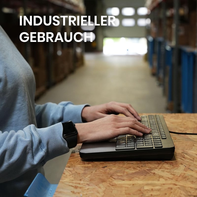 Perixx PERIBOARD-538 Kompakt Vezetékes USB Billentyűzet Beépített Trackball-lal, Ollós Mechanizmus, 2 USB Hub, Numerikus Billentyűzet, Német
