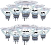 DiCUNO GU5.3 LED Izzó 6W - Dimmelhető MR16 Spotlámpa, 4000K Természetes Fehér, 440lm, 12V, 60W Halogén Helyettesítő, 40° Szórási Szög, 10 Da 1