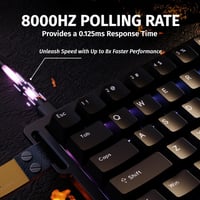 ATTACK SHARK X68 HE Vezetékes RGB Gamer Billentyűzet, 8000Hz Gyors Kapcsolás, 0.01mm Pontosság, Mágneses Kapcsolók, Állítható Aktiválás, PC/ 3