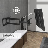 BONTEC TV Fali Tartó 32-70" Képernyőkhöz - Extra Hosszú 850mm Karos Konzol, 60kg Teherbírás, Dönthető, Forgatható, VESA 400x400mm 7