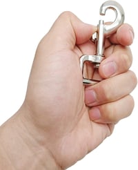 14db 65mm-es ezüst forgó karabiner kutyapórázhoz, hegymászáshoz 6