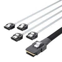 Mini SAS - 4x SATA átalakító kábel, 6G, 0,5m, SFF-8087 - adattároló összekötő 1