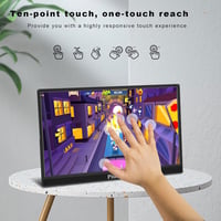 Pisichen 15,6" FHD érintőképernyős hordozható monitor HDMI/USB-C - PC, telefon, konzol 3