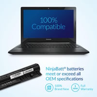 NinjaBatt Laptop Akkumulátor Lenovo IdeaPad G400s G500s G50 Z50 Z70 S410p kompatibilis - L12M4E01 L12L4A02 - Nagy teljesítményű 2200mAh cser 4