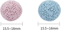 10 bucăți mărgele din rocă vulcanică naturală colorată de 15,5 mm, fără gaură, pentru pandantive difuzor de uleiuri esențiale și coliere de armonie 2