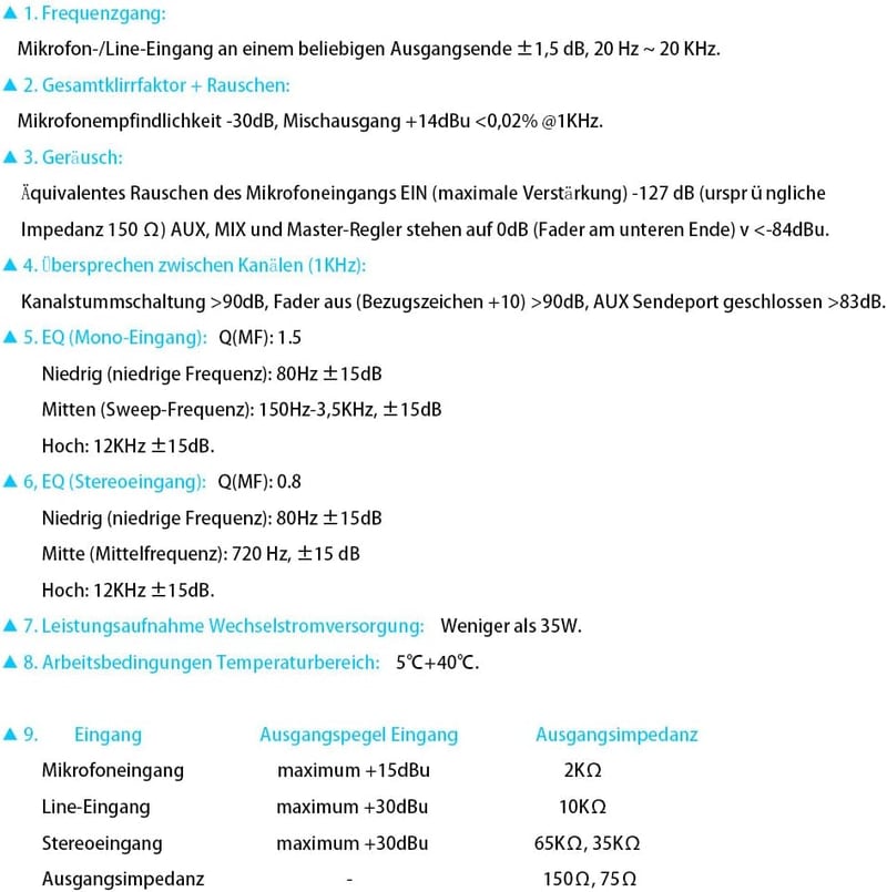 Micfuns 8 Csatornás Professzionális Keverőpult Bluetooth-szal és USB Felvétellel